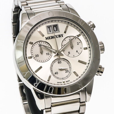 Mercury - Swiss Chronograph Quartz - ME345-SS-1 Komplettset Neu