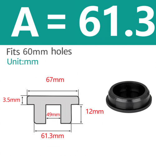 Black Silicone Rubber Round Hole Plugs Blanking End Cap Tube Pipe Insert Bungs - Picture 57 of 94