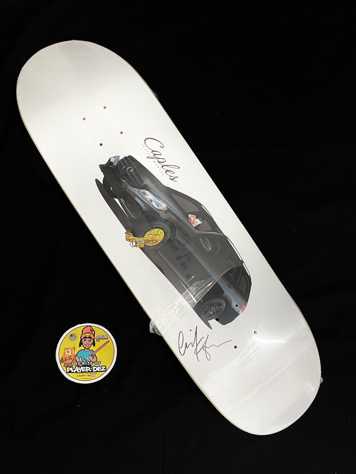 SIGNED Eric Koston Skate Mental “Curren Caples Boot” Shaped Skateboard