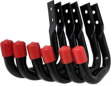 Uh036P Heavy Duty Garage Storage Utility Hooks Color Black 6 per Pack
