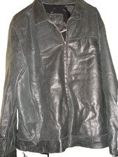 Mens Red Herring Black Leather