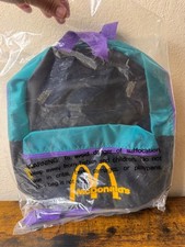 Vintage 1989 McDonalds Backpack Teal Purple Black NWT Promo Book Bag