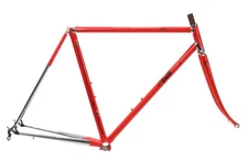 Cinelli Supercorsa Frameset 53cm C-T Ferrari Red Columbus SLX Rim Italy NEW NOS