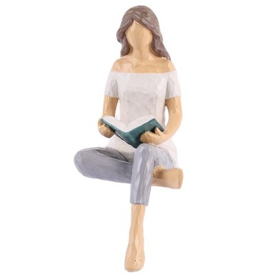 Reading Thinker Statue Book Lover Gifts for Women Readers, Graduates, Student...