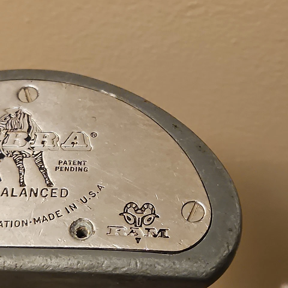 RAM Zebra Face Balanced 35" Putter- Left-Handed- Steel Shaft- Used - Image 3 of 4