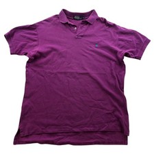 Polo Ralph Lauren Mens Polo Shirt Large Short Sleeve Purple Classic Casual
