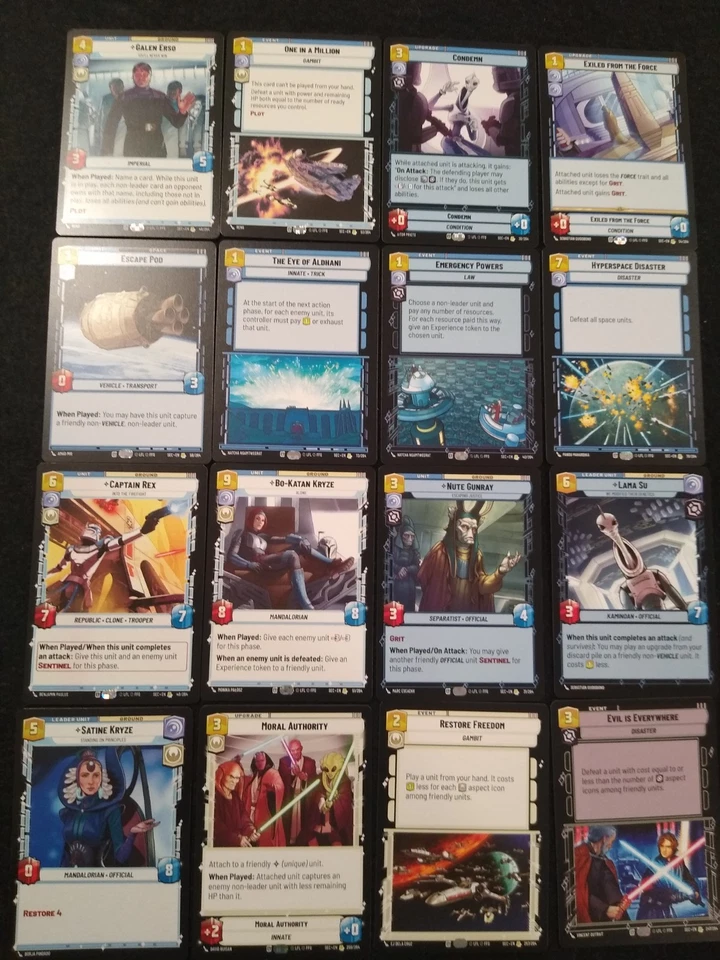 STAR WARS UNLIMITED SECRETS OF POWER 174 CARD 3X COMPLETE RARE REGULAR BASE SETS - Image 2 of 4