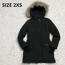 Good Condition Canada Goose Down Jacket Trillium Parka Fur Black 2XS