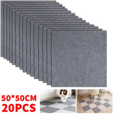Carpet Tiles, 20X Floor Tiles Rug 50x50cm for Commercial Retail, Office, Home