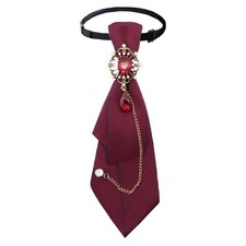 Bow Tie for Women Adjustable Pre-Tied Ties for Women Girls Uniform Necktie wi...