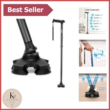 Ergonomic Foldable Adjustable Walking Cane for Men  Women - Lightweight  Se...