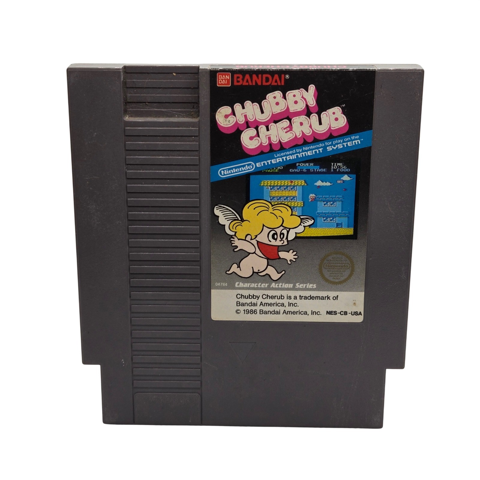 Bandai Chubby Cherub Nintendo NES 1986 Retro Game Cartridge Tested