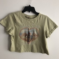 T-shirt Messy Bun Just Chillin lunga vita cowboy grafica ritagliata donna piccola