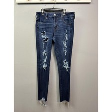 American Eagle Jegging Womens 4 Distressed Skinny Jeans 360 Super Stretch Denim