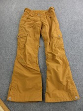 The North Face Snow Pants Womens Small Yellow Insulated Ski Cargo Flare Leg