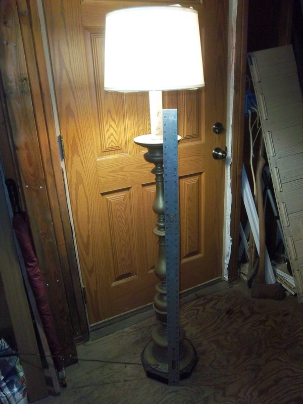 Vintage Solid Brass Floor Lamp 47+ LBS. 5-FT. + Ht. Shade and bulbs Not Included