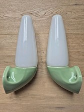 2 x IFO Wandleuchten SIGVARD Bad  60er 70er grün ifö Lampe