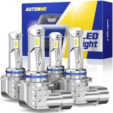 9005 9006 Bulbs Combo, 80,000LM 6000K White Super Bright 9005/HB3 9006/HB4