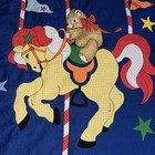 Vintage Carousel Horse/Baby Bear Quilt Panel/ Wall Hanging 36”X 46” Colorful EUC — photo 2