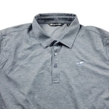Travis Mathew Polo Shirt Mens XL Blue Short Sleeve Golf Logo 