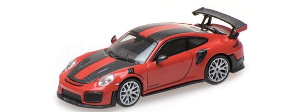 Minichamps 870068126 Porsche 911 GT2 Rs 2018 Red With Carbon Stripes-image