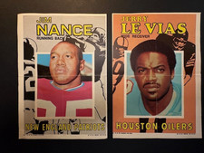 1971 Topps Pin-up Football posters 5x7 Jim Nance RB/Jerry Le Vias WR