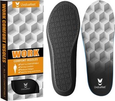 Work Boot Insoles for Men Standing All Day - Memory Foam Comfort Cushion Anti-Fa