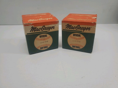 Vintage MacGregor Official 100 DC Softball Original Unopened Box 1960's 70's Era