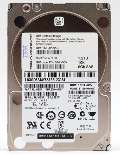LOT OF 11 | Seagate/IBM OEM 1.2TB SAS 3 10,000 RPM 2.5" HDDs