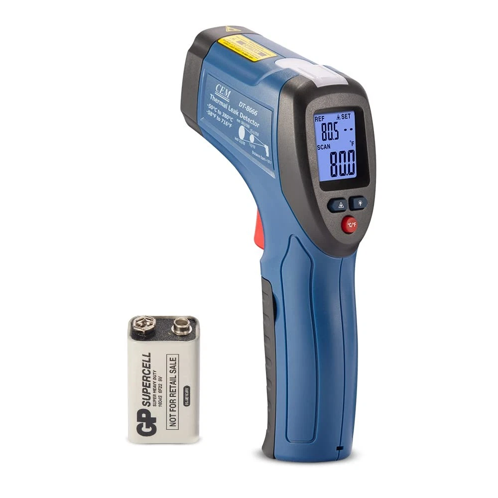 CEM DT-8666 Digital Infrared Meat Thermometer Gun,DS10:1 Instant Read Blue