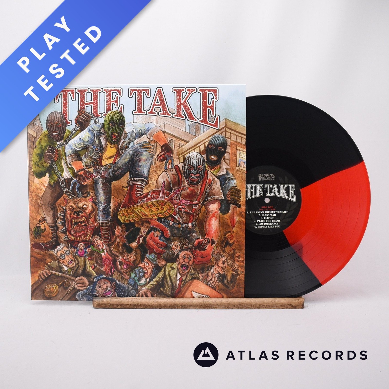 The Take The Take Red Translucent Black Split LP Album Vinyl Record - NM/NM