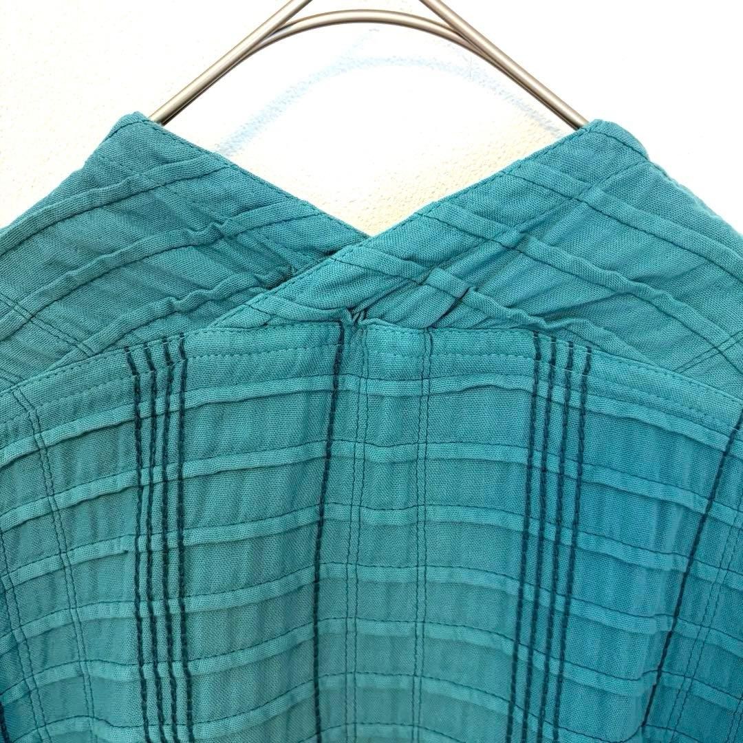 YACCO MARICARD Cotton Long Sleeve Shirt Turquoise Green Size M | eBay
