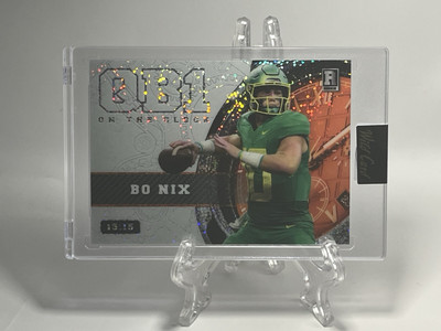   15/15   Bo Nix WILD CARD QB1 ROOKIE Silver Bookend Broncos Encased