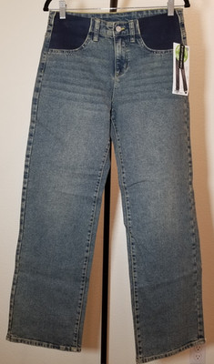 S.O.N.G. Maternity Small Jeans Under Belly 90s Style Straight Comfort Stretch 