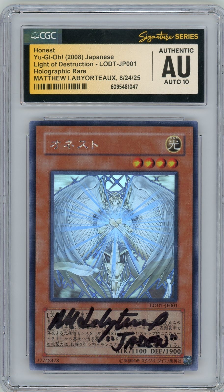 CGC AUTH AUTO 10 Matthew Labyorteaux Honest LODT-EN001 Unlimited Ghost Rare