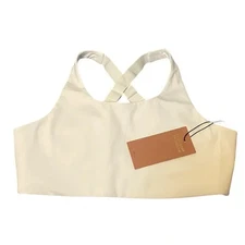 Girlfriend Collective Simone High Support Sports Bra NWT XL Ivory Criss Cross