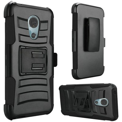 GSA Kickstand Holster Case for Moto E5 Supra E5 Plus - Black