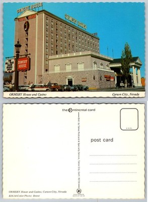 Ormsby House Casino Carson City Nevada Postcard 1960s Classic Cars