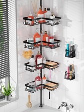 "2 Wall Mount Toothbrush Holders  Shower Caddy, Rustproof Bathroom Organizer, A