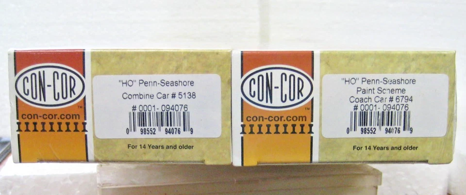 HO  CON-COR  PENN READING SEASHORE COACH CAR #6794  & COMBINE #5138 CON-COR - Image 3 of 3