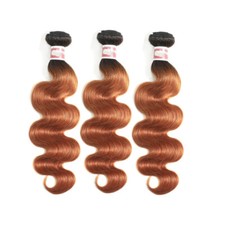 1B/30 Ombre Color Brazilian 100 Virgin Human Hair Body Wave 3 Bundles
