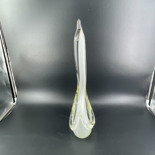 Murano Hand Blown Glass 20" Tall Swan Duck Bird Statuette Figurine Italian Italy - Picture 14 of 15