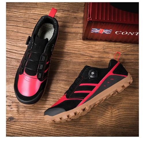 Herren MTB Fahrradschuhe Mit SPD Stollenschuhe Atmungsaktiv Kies Rennrad Sneaker - Bild 14 von 27