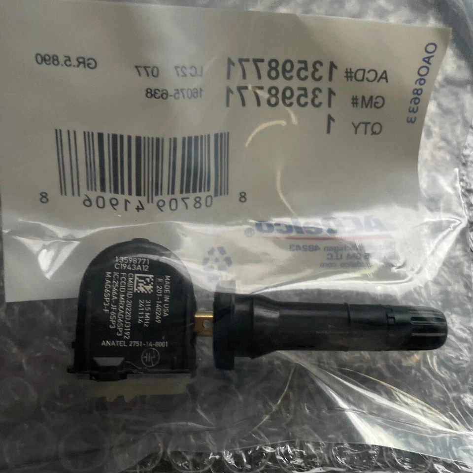 4Pcs GENUINE TPMS TIRE PRESSURE SENSOR OEM 13598771 For BUICK CADILLAC CHEVROLET Foto 2 de 4