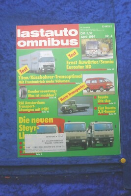 Lastauto Omnibus 4/86 (X) Toyota Lite-Ace Fiat Ducato Auwärter Eurostar Suzuki S