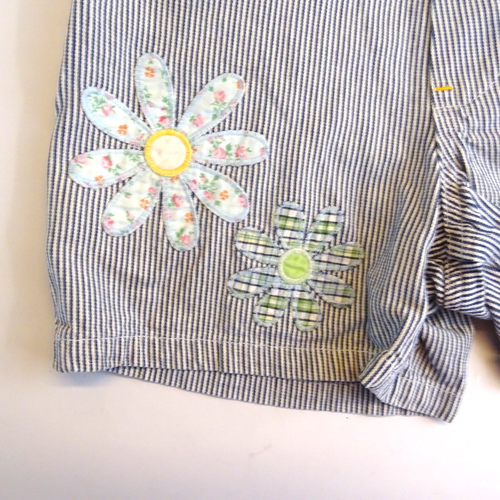 Gap Overalls Girls Striped Embroidered Floral Size M - Picture 4 of 10