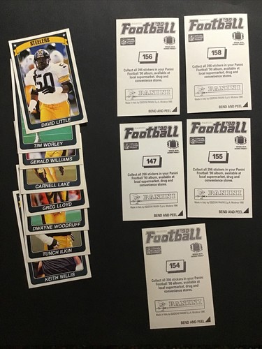 1990 Panini NFL Sticker PITTSBURGH STEELERS TEAM SET Rod Woodson BRISTER A01 - Picture 4 of 4