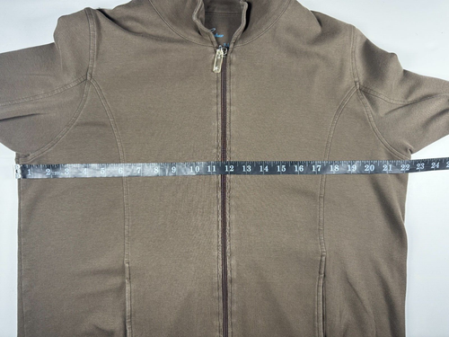 Fresh Produce Full Zip Sweatshirt Jacket Womens Extra Large Brown Stretch Soft - Picture 7 of 11