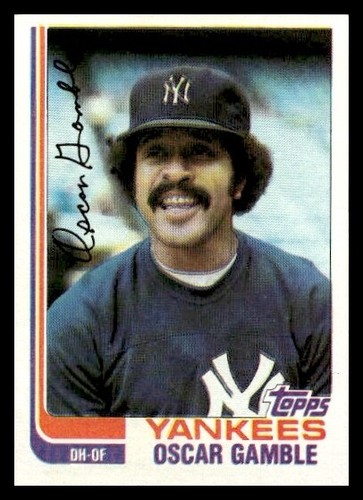 1982 Topps #472 Oscar Glücksspiel New York Yankees Baseballkarte