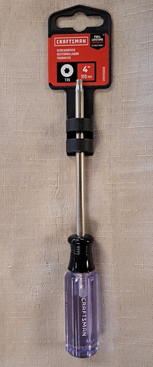 CRAFTSMAN CFT SD ACETATE Torx TX25 Screwdriver 4IN 100MM